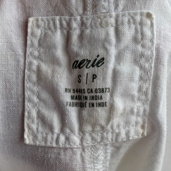 •Aerie• Pool-to-Party Linen Blend Cover Up/Shirt - Size Small - Picture 2 of 7